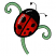 C1: Stem---Pear(Isacord 40 #1049)&#13;&#10;C2: Leaf Outlines---Deep Green(Isacord 40 #1174)&#13;&#10;C3: Ladybug---Poinsettia(Isacord 40 #1147)&#13;&#10;C4: Ladybug Shading---Bordeaux(Isacord 40 #1035)&#13;&#10;C5: Ladybug Spots & Outlines---Black(Isacord
