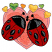 C1: Hearts---Erin Green(Isacord 40 #1510)&#13;&#10;C2: Hearts---Citrus(Isacord 40 #1187)&#13;&#10;C3: Heart & Heart Shading---Goldenrod(Isacord 40 #1137)&#13;&#10;C4: Bugs---Poinsettia(Isacord 40 #1147)&#13;&#10;C5: Big Heart---Coral(Isacord 40 #1019)&#13