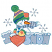 C1: Nose---Goldenrod(Isacord 40 #1137)
C2: Heart, Patch & Stars on Mittens---Melon(Isacord 40 #1259)
C3: Stocking Stripe---Wild Iris(Isacord 40 #1032)
C4: Stocking Band Stripe---Nordic Blue(Isacord 40 #1076)
C5: Stockin