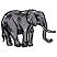 C1: Tusk---Linen(Isacord 40 #1071)&#13;&#10;C2: Elephant---Cobblestone(Isacord 40 #1219)&#13;&#10;C3: Elephant Outlines---Black(Isacord 40 #1234)