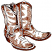 C1: Boots---Rust(Isacord 40 #1058)&#13;&#10;C2: Boot Shading & Outlines---Mahogany(Isacord 40 #1215)
