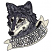 C1: Eyes---Honey Gold(Isacord 40 #1025)&#13;&#10;C2: Light Fur---Linen(Isacord 40 #1071)&#13;&#10;C3: Wolf---Dark Pewter(Isacord 40 #1220)&#13;&#10;C4: Wolf Shading---Steel(Isacord 40 #1166)&#13;&#10;C5: Wolf Dark Shading---Leadville(Isacord 40 #1220)&#13