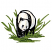 C1: Stems---Lima Bean(Isacord 40 #1177)&#13;&#10;C2: Panda Light Fill---White(Isacord 40 #1002)&#13;&#10;C3: Panda Light Fill Shading---Shrimp Pink(Isacord 40 #1017)&#13;&#10;C4: Panda Light Fill Shading---Sterling(Isacord 40 #1011)&#13;&#10;C5: Panda Out