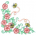 C1: Leaves---Spring Frost(Isacord 40 #1047)&#13;&#10;C2: Leaves Outlines & Vines---Bright Mint(Isacord 40 #1510)&#13;&#10;C3: Flowers---Pink Tulip(Isacord 40 #1115)&#13;&#10;C4: Flowers Shading---White(Isacord 40 #1002)&#13;&#10;C5: Flower Outlines---Fuch