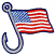 C1: White Stripes---White(Isacord 40 #1002)&#13;&#10;C2: Red Stripes---Poinsettia(Isacord 40 #1147)&#13;&#10;C3: Flag Field---Nordic Blue(Isacord 40 #1076)&#13;&#10;C4: Hook---Sterling(Isacord 40 #1011)&#13;&#10;C5: Design Outlines---Light Midnight(Isacor