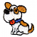 C1: Spots---Autumn Leaf(Isacord 40 #1126)&#13;&#10;C2: Tongue---Poppy(Isacord 40 #1037)&#13;&#10;C3: Collar---Blue Ribbon(Isacord 40 #1535)&#13;&#10;C4: Dog---White(Isacord 40 #1002)&#13;&#10;C5: Dog Outlines---Black(Isacord 40 #1234)