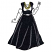 C1: Belt, Gloves & Dress Front---White(Isacord 40 #1002)&#13;&#10;C2: Necklace---Yellow(Isacord 40 #1187)&#13;&#10;C3: Dress---Charcoal(Isacord 40 #1234)&#13;&#10;C4: Dress Outline---Black(Isacord 40 #1234)&#13;&#10;C5: Dress Shading---Cobblestone(Isacord