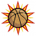 C1: Starburst---Canary(Isacord 40 #1124)&#13;&#10;C2: Starburst Outline---Poinsettia(Isacord 40 #1147)&#13;&#10;C3: Basketball---Sisal(Isacord 40 #1055)&#13;&#10;C4: Basketball Shading---Pecan(Isacord 40 #1128)&#13;&#10;C5: Basketball Outline---Black(Isac