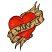 C1: Banner---Old Gold(Isacord 40 #1055)&#13;&#10;C2: Banner Shading---Autumn Leaf(Isacord 40 #1126)&#13;&#10;C3: Heart---Poppy(Isacord 40 #1037)&#13;&#10;C4: Heart Dark Shading---Winterberry(Isacord 40 #1035)&#13;&#10;C5: Heart Light Shading---Corsage(Isa