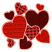 C1: Red Hearts---Poinsettia(Isacord 40 #1147)&#13;&#10;C2: Pink Hearts---Blossom(Isacord 40 #1257)&#13;&#10;C3: Dark Red Hearts---Bordeaux(Isacord 40 #1035)&#13;&#10;C4: Hearts Outlines---Corsage(Isacord 40 #1016)