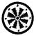 C1: Wheel---White(Isacord 40 #1002)&#13;&#10;C2: Wheel Background & Outlines---Black(Isacord 40 #1234)