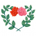 C1: Leaves---Pear(Isacord 40 #1049)
C2: Leaf Shading & Stems---Swiss Ivy(Isacord 40 #1079)
C3: Red Petals---Spanish Tile(Isacord 40 #1020)
C4: Red Petal Shading---Terra Cotta(Isacord 40 #1081)
C5: Pink Petals---Soft Pin