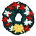 C1: Wreath---Swiss Ivy(Isacord 40 #1079)&#13;&#10;C2: Wreath Shading---Forest Green(Isacord 40 #1536)&#13;&#10;C3: White Poinsettias---White(Isacord 40 #1002)&#13;&#10;C4: Red Poinsettias---Poinsettia(Isacord 40 #1147)&#13;&#10;C5: Ribbon & Centers---Yell