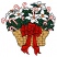 C1: Flower Center---Tangerine(Isacord 40 #1078)&#13;&#10;C2: Leaves---Lime(Isacord 40 #1176)&#13;&#10;C3: Basket---Sisal(Isacord 40 #1055)&#13;&#10;C4: Leaves---Bright Green(Isacord 40 #1232)&#13;&#10;C5: Flowers & Candy Cane---White(Isacord 40 #1002)&#13