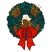 C1: Wreath---Evergreen(Isacord 40 #1208)&#13;&#10;C2: Wreath Light Shading---Swiss Ivy(Isacord 40 #1079)&#13;&#10;C3: Wreath Dark Shading---Bright Green(Isacord 40 #1232)&#13;&#10;C4: Ribbon---Poppy(Isacord 40 #1037)&#13;&#10;C5: Ribbon Shading---Country