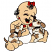 C1: Bow, Tongues & Earring---Poinsettia(Isacord 40 #1147)&#13;&#10;C2: Puppy Spots---Pecan(Isacord 40 #1128)&#13;&#10;C3: Puppy Noses---Whale(Isacord 40 #1041)&#13;&#10;C4: Baby---Meringue(Isacord 40 #1017)&#13;&#10;C5: Puppy---Muslin(Isacord 40 #1082)&#1