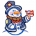 C1: Hat, Flag, Trim, Buttons & Snow---Cadet Blue(Isacord 40 #1226)&#13;&#10;C2: Snowman & Flag---White(Isacord 40 #1002)&#13;&#10;C3: Flag & Tie---Flamingo(Isacord 40 #1020)&#13;&#10;C4: Cheeks---Impatience(Isacord 40 #1111)&#13;&#10;C5: Beard---Pecan(Isa
