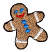 C1: Gingerbread Man---Pecan(Isacord 40 #1128)&#13;&#10;C2: Gingerbread Man Outline---Black(Isacord 40 #1234)&#13;&#10;C3: Smile---Poinsettia(Isacord 40 #1147)&#13;&#10;C4: Buttons & Eyes---Tropical Blue(Isacord 40 #1534)&#13;&#10;C5: Icing---White(Isacord