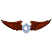 C1: Wings---Rust(Isacord 40 #1058)&#13;&#10;C2: Wings Shading---Cinnamon(Isacord 40 #1247)&#13;&#10;C3: Wings Outlines---Mahogany(Isacord 40 #1215)&#13;&#10;C4: Shield---White(Isacord 40 #1002)&#13;&#10;C5: Shield Dark Shading---Sterling(Isacord 40 #1011)