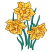 C1: Leaves---Emerald(Isacord 40 #1049)&#13;&#10;C2: Leaves Light Shading---Bright Mint(Isacord 40 #1510)&#13;&#10;C3: Daffodils---Daisy(Isacord 40 #1187)&#13;&#10;C4: Daffodils Dark Shading---Goldenrod(Isacord 40 #1137)&#13;&#10;C5: Daffodils Light Shadin