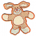C1: Face, Paws & Belly---Vanilla(Isacord 40 #1022)
C2: Body---Parchment(Isacord 40 #1066)
C3: Nose---Shrimp(Isacord 40 #1258)
C4: Stitches & Outlines---Papaya(Isacord 40 #1024)
