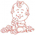C1: One Color Outline---Poinsettia(Isacord 40 #1147)