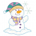 C1: Snow---White(Isacord 40 #1002)&#13;&#10;C2: Hat---Trellis Green(Isacord 40 #1503)&#13;&#10;C3: Hat & Scarf---Parchment(Isacord 40 #1066)&#13;&#10;C4: Scarf---Lavender(Isacord 40 #1193)&#13;&#10;C5: Hat---Cachet(Isacord 40 #1080)&#13;&#10;C6: Nose---Go