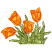 C1: Leaves---Spring Green(Isacord 40 #1104)&#13;&#10;C2: Leaf Shading---Lima Bean(Isacord 40 #1177)&#13;&#10;C3: Leaf Outlines---Grasshopper(Isacord 40 #1176)&#13;&#10;C4: Tulips---Bright Yellow(Isacord 40 #1124)&#13;&#10;C5: Tulip Shading---Pumpkin(Isaco