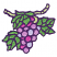C1: Branch---Jalapeno(Isacord 40 #1104)
C2: Grapes---Frosted Plum(Isacord 40 #1080)
C3: Light Grapes---Stainless(Isacord 40 #1193)
C4: Dark Grapes---Roseate(Isacord 40 #1033)
C5: Leaves---Pear(Isacord 40 #1049)
