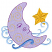 C1: Star---Star Gold(Isacord 40 #1083)&#13;&#10;C2: Background---Winter Sky(Isacord 40 #1165)&#13;&#10;C3: Moon---Stainless(Isacord 40 #1193)&#13;&#10;C4: Moon Outline---Sugar Plum(Isacord 40 #1122)&#13;&#10;C5: Swirls---Parchment(Isacord 40 #1066)&#13;&#