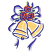 C1: Shadows---Stainless(Isacord 40 #1193)&#13;&#10;C2: Leaves---Spring Frost(Isacord 40 #1047)&#13;&#10;C3: Bells---Parchment(Isacord 40 #1066)&#13;&#10;C4: Flowers---Melon(Isacord 40 #1259)&#13;&#10;C5: Ribbon & Detail---Twilight(Isacord 40 #1235)