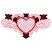 C1: Netting---Soft Pink(Isacord 40 #1224)&#13;&#10;C2: Hearts---Fuchsia(Isacord 40 #1533)&#13;&#10;C3: Leaves---Shamrock(Isacord 40 #1101)&#13;&#10;C4: Roses---Geranium(Isacord 40 #1039)&#13;&#10;C5: Rose Outlines---Charcoal(Isacord 40 #1234)&#13;&#10;C6: