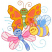 C1: Wind---Peacock(Isacord 40 #1095)
C2: Butterfly Wing Spots---Melon(Isacord 40 #1259)
C3: Butterfly Wings---Mimosa(Isacord 40 #1185)
C4: Body Stripes---Spanish Moss(Isacord 40 #1063)
C5: Butterfly Body & Head---Kiwi(I