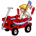 C1: Back Tire and Wagon Shading---Black(Isacord 40 #1234)
C2: Flag, Sash & Wheels---White(Isacord 40 #1002)
C3: Wagon, Rocket & Flag---Lipstick(Isacord 40 #1147)
C4: Shoe---Pecan(Isacord 40 #1128)
C5: Jeans, Sash & Flag