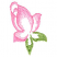 C1: Leaves---Kiwi(Isacord 40 #1104)&#13;&#10;C2: Flower---Azalea Pink(Isacord 40 #1224)