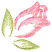 C1: Leaves---Spring Green(Isacord 40 #1104)&#13;&#10;C2: Flower---Tulip (variegated)(YLI Variations #)