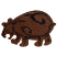 C1: Bear---Espresso(Isacord 40 #1214)&#13;&#10;C2: Bear Shading---Charcoal(Isacord 40 #1234)