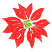 C1: Poinsettia---Persimmon(Isacord 40 #1188)&#13;&#10;C2: Flower Center---Apple Green(Isacord 40 #1510)