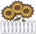 Picket Fence W/sunflowers