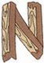 Wood Alphabet N