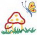Mushrooms & Butterfly