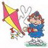 Girl Flying A Kite