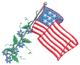Usa Flag W/flowers