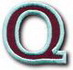 "Q" Small Athletic Letter