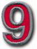 "9" Small Athletic Number