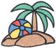 Beach Ball W/ Palm Tree