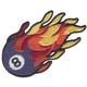 Flaming 8-ball