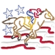 Racehorse W/flag
