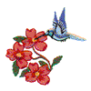 FLOWERS & HUMMINGBIRD