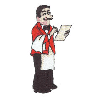 CHEF WITH PAPER AND PEN
